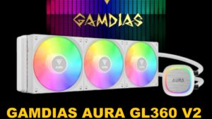 AURA-GL360-V2-W AURA GL360 V2 ARGB AIO CPU Liquid Cooler GAMDIAS AURA GL360 V2 Liquid CPU Cooler