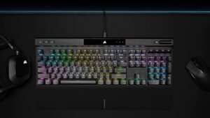 CH-910941A-DE PRO RGB Optical Mechanical Gaming Keyboard Corsair K70 PRO RGB Optical-Mechanical Gaming Keyboard - OPX Linear Switches