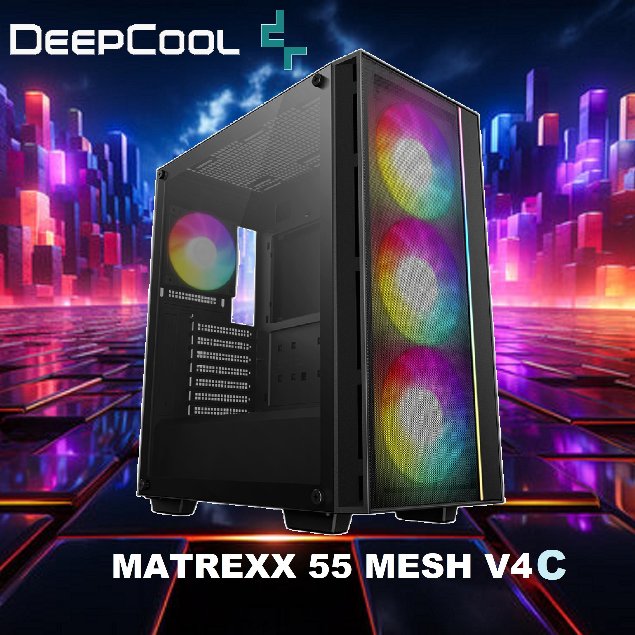 R-MATREXX55-BCAGA4 DeepCool MATREXX 55 MESH V4 C ATX Gaming Case DeepCool MATREXX 55 MESH V4 C ATX Gaming Case