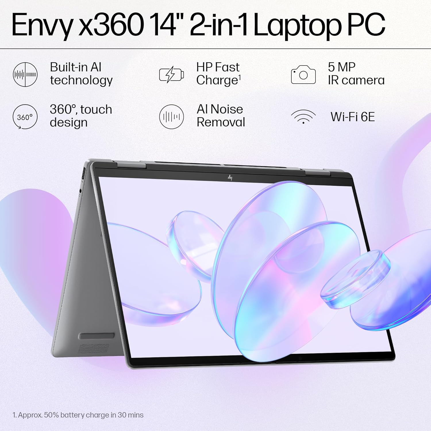 9S1R3UA#ABA ENVY x360 Ryzen 5 8640HS TouchScreen 14 inch HP ENVY x360  2-in-1 Laptop 14-fa0013dx AMD Ryzen™ 5 8640HS