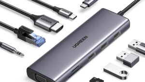 UGREEN-15601 UGREEN USB C Hub 10-in-1 USB-C Dongle UGREEN USB C Hub