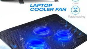 Laptop Cooler Cooling Pad - 2 USB Ports - 3 Fans - Size L380 x W280 x H28 mm - Metal Mesh Surface - Adjustable Hight - Metal Mesh Surface + ABS body - BLACK Laptop Cooler Cooling Pad USB Ports