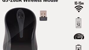 MSW-A4TE-G3-280A A4TECH G3-280A Energy-saving Wireless Mouse with Nano USB Receiver ; 2.4G Hz Connection up to 10-15m Range ; Optical Sensor ; 1200 DPI 125Hz ; 16 Gestures Hotkey Commands.