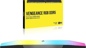 CORSAIR VENGEANCE RGB DDR5 RAM 32GB (2x16GB) 6400MHz CL36 Intel XMP iCUE Compatible Computer Memory - Black (CMH32GX5M2B6400C36)