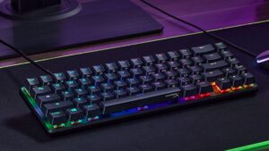 4P5D6AX#ACB Alloy Origins 65 Mechanical Gaming Keyboard HyperX Alloy Origins 65 - Mechanical Gaming Keyboard – Compact 65% Form Factor - Linear Red Switch - Double Shot PBT Keycaps - RGB LED Backlit - NGENUITY Software Compatible