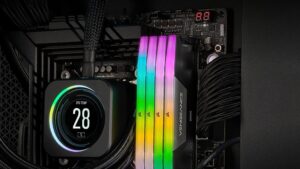 RGB DDR5 RAM 32GB 6000MHz CL36 CORSAIR VENGEANCE RGB DDR5 RAM 32GB (2x16GB) 6000MHz CL36 Intel XMP iCUE Compatible Computer Memory - Black (CMH32GX5M2E6000C36)