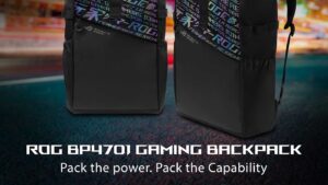 BP4701-BK ASUS ROG BP4701 Gaming Laptop Backpack ASUS ROG BP4701 Gaming Laptop Backpack with Holographic Cybertext Reflective Printing