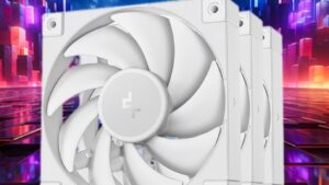 FD14-WH-3IN1 140mm PWM 4-Pin Daisy Chain 3 WHITE Fans DeepCool FD14 WH 140mm 3x FROST WHITE Fans ; 25.2 dB(A) Noiseless ; High Performance 4-Pin PWM Fan Outfitted With 8-Pin Connection In Frame To Daisy Chain ; Corner Rubber Pads