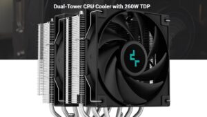 R-AG620-BKNNMN-G-1 GAMMAXX SERIES AG620 Dual-Tower CPU Cooler DeepCool GAMMAXX SERIES AG620 Dual-Tower CPU Cooler with 260W TDP