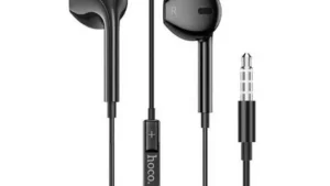 HOCO-M101-AUX HOCO M101 EARPHONE AUX 1 JACK BLACK Hoco M101 - Crystal Joy Wire-Controlled Digital Earphones With Microphone