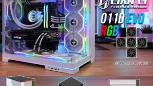 O11DERGBW Lian Li O11D EVO RGB E-ATX Gaming Case ARGB Lian Li O11D EVO RGB E-ATX Gaming Dual Chamber case - ARGB lighting strips - Up to 420mm radiator - Cable management - Front and side tempered glass panels - Reversible chassis (O11DERGBW)