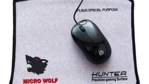 WID-WOLD-PAD Hunter Precision Gaming Surface Micro Wolf Gaming Mouse Pad for Desktops