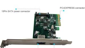 SPB302 PCI Express Expansion Card Type A and Type C PCI-E to USB3.1 (Type A + Type C) PCI Express Expansion Card USB3.1 Hub Controller Adapter Superspeed 10Gbps Internal 15Pin Power Connector with Asmedia Chipset ASM1142