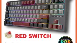 RK ROYAL KLUDGE R87 Wired Mechanical Keyboard RED Switch Tenkeyless TKL 87 Key RGB Backlit Hot-swappable Gamer Keyboard Customized Keycaps with Dust Cover - Black Wired Mechanical Keyboard Red Switch Tenkeyless