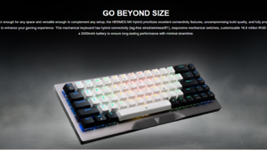 HERMES-M4-HYBRID HERMES HYBRID MECHANICAL GAMING KEYBOARD GAMDIAS HERMES M4 HYBRID 60% MECHANICAL GAMING KEYBOARD WITH RED SWITCH