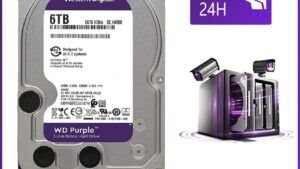 WD63PURZ-85B4VY0 Western Digital Purple 6TB HDD Surveillance Western Digital Purple 6TB Surveillance Hard Disk Drive - 5400 RPM Class SATA 6 Gb/s 256MB Cache  3.5 Inch - Designed for 24x7 Systems - Supports up to 64 HD CCTV Cameras