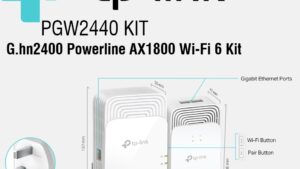 PGW2440-KIT Wireless Ghn2400 Powerline AX1800 Wi-Fi 6 Kit TP-Link Wireless G.hn2400 Powerline AX1800 Wi-Fi 6 Kit