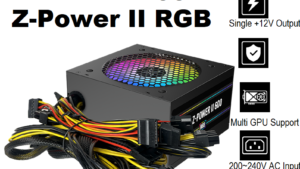 EN44540 Z-Power II RGB 600 PSU Non-Modular 400W XIGMATEK Z-Power II RGB 600 PSU Non-Modular 400W - 120mm RGB Fan - AC 230V Input