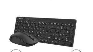 A4TCH FG2300 Air  2.4G Wireless Combo Desktop Keyboard & Mouse - Quiet Key - WIN & MAC  Swap  - Multimedia Hot Keys - Compatible with all devices with a Type-C port as MacBook