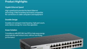 DGS-1024D DGS 1024D 24 Port Unmanaged Gigabit Switch D-Link DGS-1024D 24-Port Unmanaged Gigabit Switch