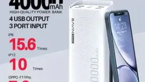 BAVIN-PC077 BAVIN PC077 40000mAh Powerbank Fast Charging Large Power bank Original with 4 USB Output & 3 Micro / Type-C / iPhone Input