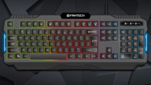FANTECH K511 Hunter Pro Backlit Pro Gaming Keyboard - one mode RGB Rainbow BACKLIT  - 12 keys Media Keys - 19 Keys Anti-Ghosting - SUPPORTS Windows Vista