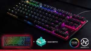 4P5P1AA#ABA Mechanical Gaming Keyboard Aqua Switch HyperX Alloy Origins Core - RGB Tenkeyless Mechanical Gaming Keyboard Tactile Aqua Switch