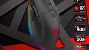 UX1 HERO ULTIMATE MACRO RGB GAMING MOUSE - 400 IPS / 50G Acceleration - RGB 16.8 Million Options - Wired 1.8m Nylon Braided USB Cable - 8 Programmable Buttons MACRO RGB GAMING MOUSE 8 Buttons