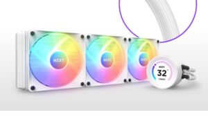 NZXT Kraken Elite RGB 360 - RL-KR36E-W1 - 360mm AIO CPU Liquid Cooler - Customizable 2.36" LCD Display for Images
