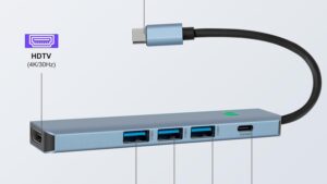 One-Touch Screen Off USB 3.0 C Hub
