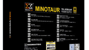 Xigmatek Minotaur 1000W 80 PLUS GOLD Fully Modular Power Supply Unit - Flat Cable - 100~240V Full range - 120mm Sleeve Bearing Fan - 140mm Length - Black