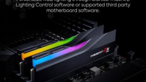 G.SKILL Trident Z5 RGB Series (Intel XMP 3.0) DDR5 RAM 64GB (2x32GB) 6400MT/s CL32-39-39-102 1.40V Desktop Computer Memory UDIMM - Matte Black (F5-6400J3239G32GX2-TZ5RK) RGB DDR5 RAM 64GB 32GB 6400MT CL32