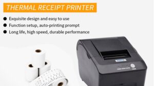 ONGTA RP58E 58mm Receipt Thermal Printer - 48 mm Printing Width - 100 mm/s Printing Speed - 58mm Max Paper Size  - DC12V