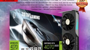ZOTAC GAMING GeForce RTX 4070 SUPER Twin Edge OC DLSS 3 12GB GDDR6X 192-bit 21 Gbps PCIE 4.0 Compact Gaming Graphics Card