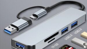 5-Port Docking Station USB C Splitter Hub/Adapter