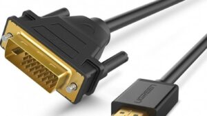 UGREEN CABLE HDMI TO DVI 1.5M HD106 11150 . Ugreen cable adapter DVI 24 + 1 pin (male) TO  HDMI (male) - FHD 60 Hz - 1.5 m - black (HD106 11150)