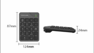 A4TECH FSTYLER FGK21C 2.4G Wireless Numeric Keypad Rechargeable Number pad - Auto-Channel Sort - USB Type-C Charging Cable -18 Low-profile Keys -Windows 7/8/8.1/10/11 Rechargeable 2.4G Wireless Numeric Keypad 