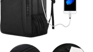 BLACK Laptop Backpack Water Resistant BLACK Laptop Backpack Water Resistant -  Anti Theft Pockets - USB Charging Port  -  STORAGE SPACE & Organized POCKETS  - Fits 15.6 Inch Notebook - For Travel College School 