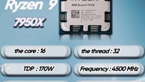 RYZEN-9-7950X-TRAY AMD Ryzen 9 7950X Tray CPU AMD Radeon Graphics AMD Ryzen 9 7950X CPU 16-Hexadeca-core 32-Thread 4.5 GHz - Socket AM5 - 170W Unlocked Desktop Processor - 5 nm Process Technology - AMD Radeon Graphics Ready - Tray