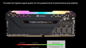 CMW128GX4M4E3200C16 VENGEANCE RGB PRO DDR4 RAM 64GB 3200MHz CL16 Corsair VENGEANCE RGB PRO DDR4 RAM KIT 64GB (32GBX2)  3200MHz CL16 288-Pin 1.2V Intel XMP 2.0 iCUE Compatible Computer Memory - CMW128GX4M4E3200C16 - Black