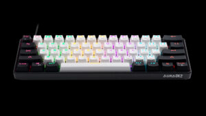 AURA-GK2-WB Aura GK2 60% Mechanical Gaming Keyboard GAMDIAS Aura GK2 White & Black 60% Mechanical Gaming Keyboard Red Switches