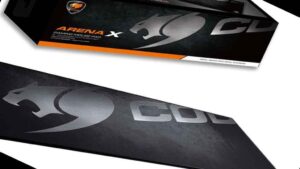 CGR-ARENA-X COUGAR GAMING MOUSE PAD ARENA X Extra large COUGAR GAMING MOUSE PAD ARENA X - Extra large surface - Laser and optical mice - Superior durability - Stitched edge Surface Pro Gaming + Thickness 5mm ; 1000 x 400 x 5 mm BLACK