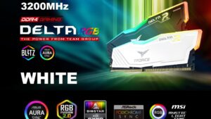 TF4D464G3200HC16FDC0  Delta RGB DDR4 White RAM Kit 64GB 3200MHz CL16 TEAMGROUP T-Force Delta RGB DDR4 RAM Kit 64GB (2x32GB) 3200MHz (PC4-28800) CL16 1.35V 288-Pin Desktop Gaming Memory Module - TF4D464G3200HC16FDC01- White