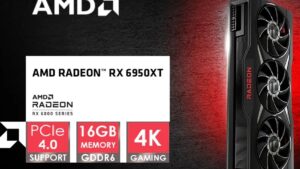 AMD-100-438416-OB AMD RX 6950 XT Radeon RX 6950XT 16GB GDDR6 AMD RX 6950 XT Radeon RX 6950XT 16GB GDDR6 ; SUPERCHARGED PERFORMANCE UP TO 128MB ; 4K GAMING PERFORMANCE ; AMD FidelityFX™ Super Resolution ;  Adrenalin Edition™ SOFTWARE ; SMART ACCESS MEMORY™