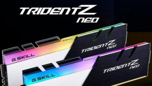 F4-3600C18D-64GTZN Z Neo Series AMD DDR4 RAM Kit 64GB 3600MHz G.Skill Trident Z Neo Series AMD DDR4 RAM Kit 64GB (2x32GB) 3600MHz (PC4 28800) CL18 1.35V Desktop Computer Memory UDIMM (F4-3600C18D-64GTZN) Silver & Black