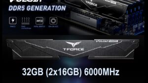 FLBD532G6000HC38ADC01 T-FORCE VULCAN DDR5 32GB RAM Kit 6000MHz CL38 TEAMGROUP T-FORCE VULCAN DDR5 32GB (2x16GB) 6000MHz (PC5-48000) CL38 Intel XMP 3.0 & AMD Expo Compatible Desktop Memory Module Ram Black FLBD532G6000HC38ADC01