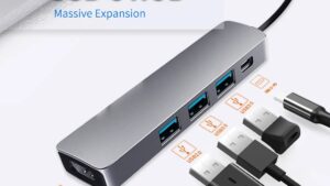 5 in 1 USB-C Hub with 4K HDMI 30Hz