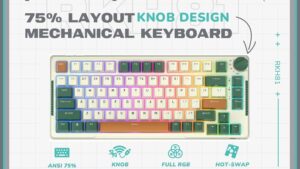 RK ROYAL KLUDGE H81 RGB Wireless Gaming Mechanical Keyboard SKY CYAN Switch