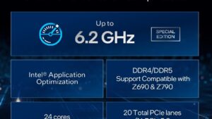 CPU Intel Core i9-14900KS - Core i9 14th Gen Raptor Lake 24-Core (8P+16E) LGA 1700 150W Intel UHD Graphics 770 Desktop Processor CPU 14th Gen Intel Core i9-14900KS