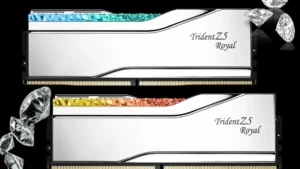F5-7200J3445G16GX2-T G.SKILL Trident Z5 Royal Series (Intel XMP 3.0) DDR5 RAM 32GB (2x16GB) 7200MT/s CL34-45-45-115 1.40V Desktop Computer Memory UDIMM - Silver (F5-7200J3445G16GX2-TR5S)
